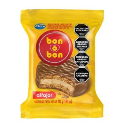 ALFAJOR BON O BON SIMPLE NEGRO